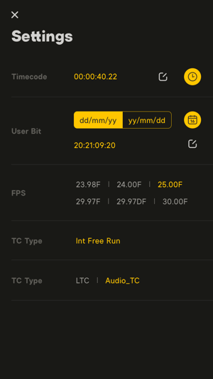 sidus audio_TC parameter setting