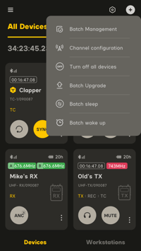 sidus audio_wireless device frequency setting