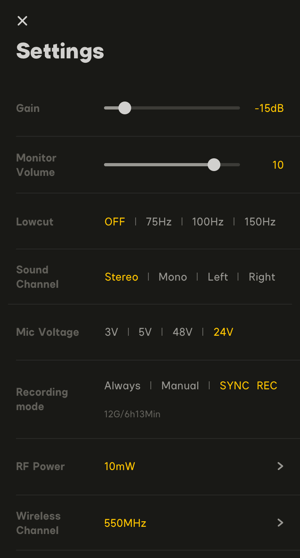 sidus audio_wireless transmitter settings