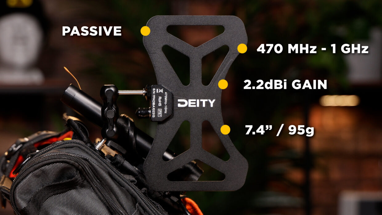 Detailed specs of the Deity BF1 such as weight, frequency range, and gain.