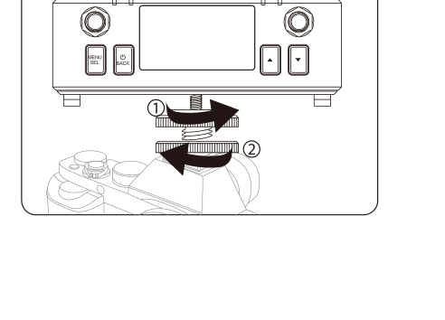 Mounting the DUO-RX to a camera using the cold shoe and its screw thread