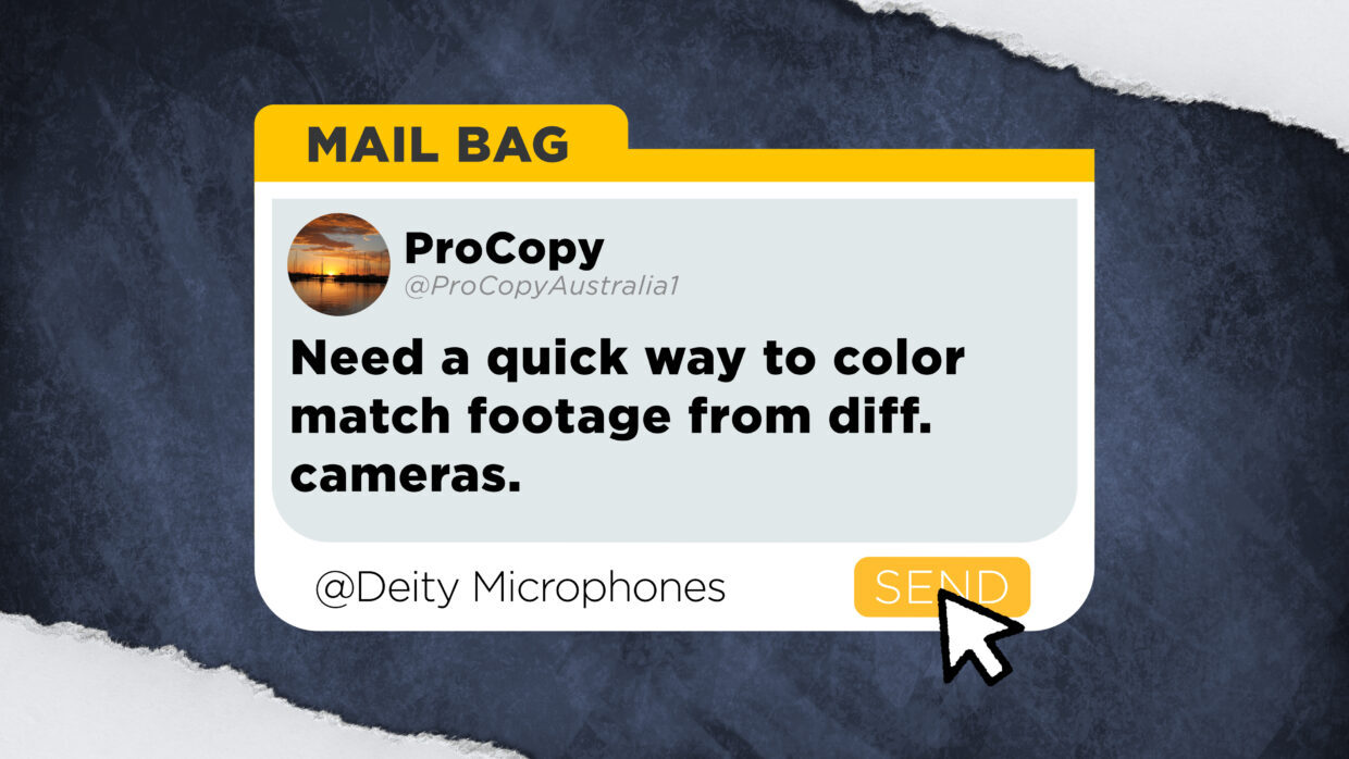 ProCopy asks, “Need a quick way to color match footage from different cameras."