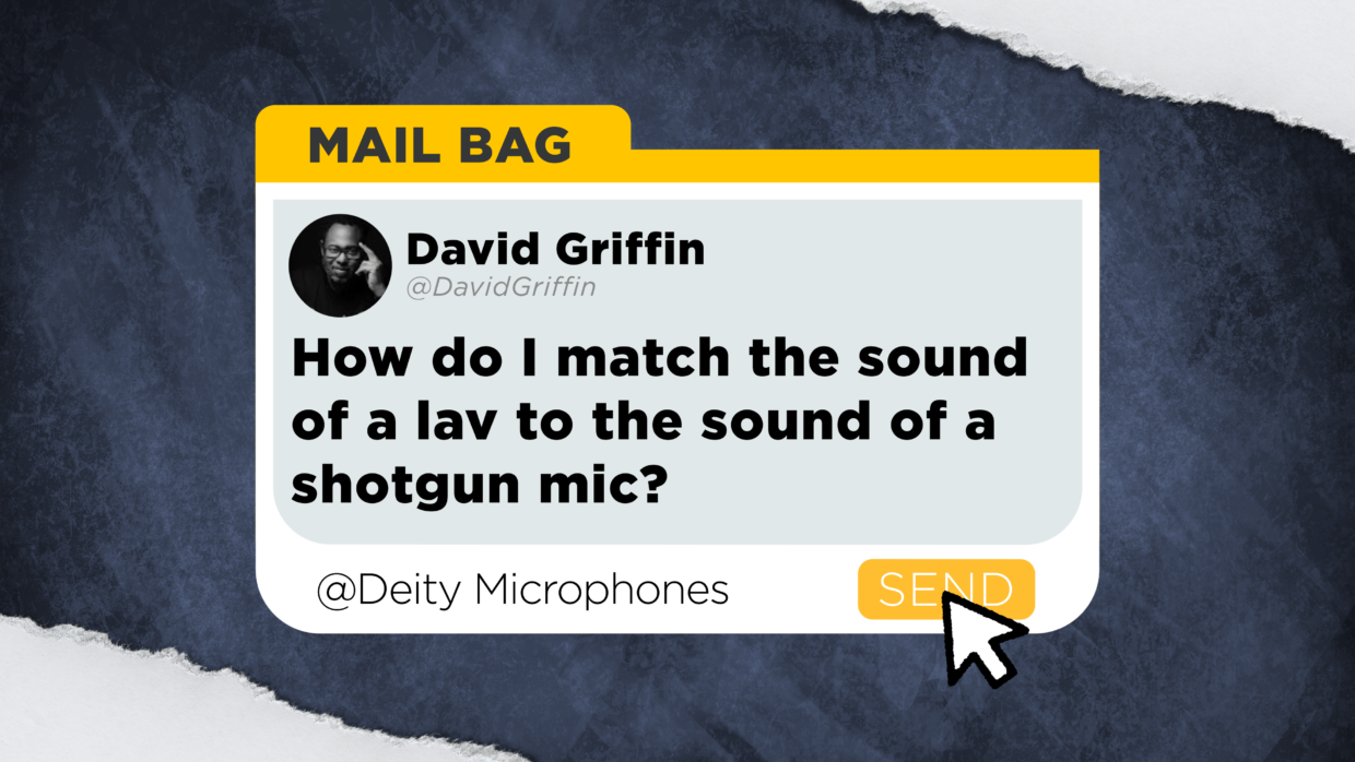 Film question. ow do I match the sound of a lav to the sound of a shotgun mic? E.G outdoors wide shot that goes into a close-up. The sound is too different. Help.