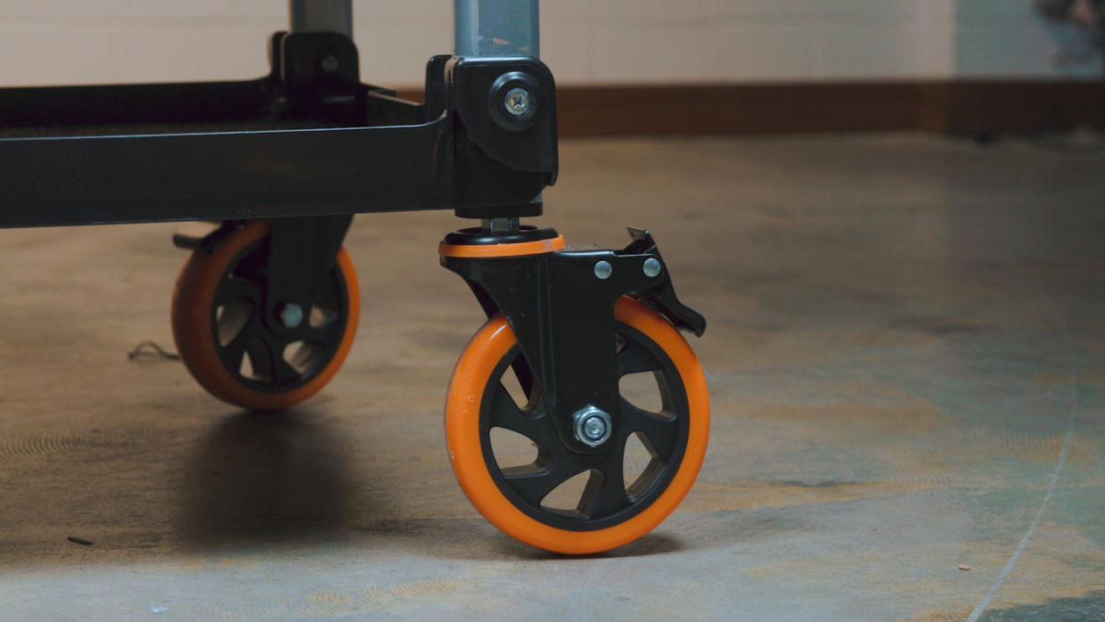 Olympia XL sound cart with upgraded 5" caster wheels.