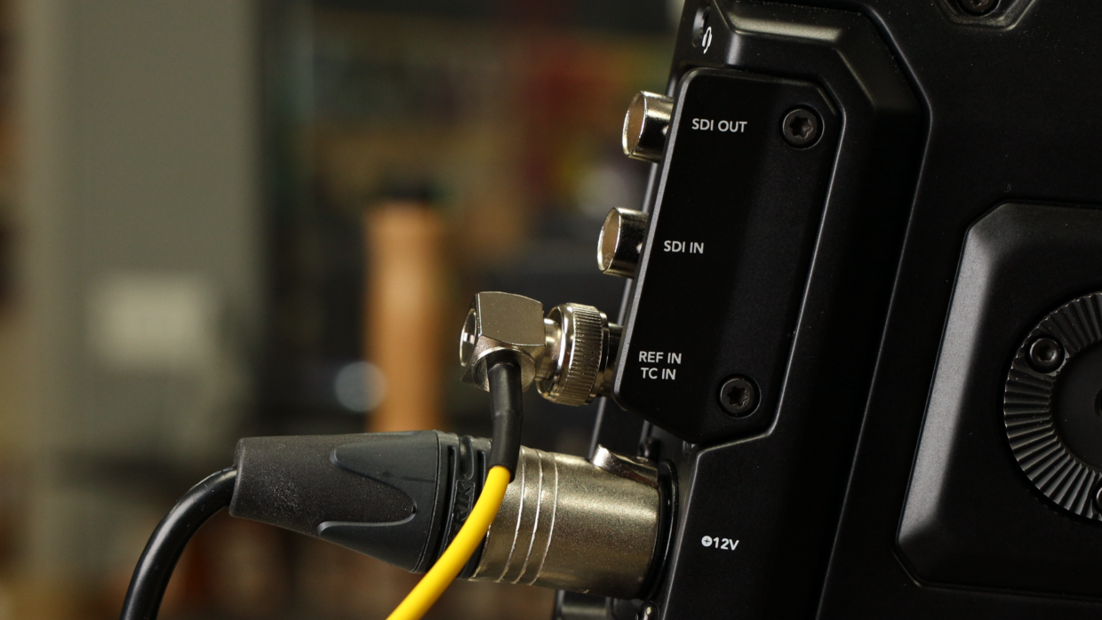 Blackmagic URSA 12K cinema camera time code input
