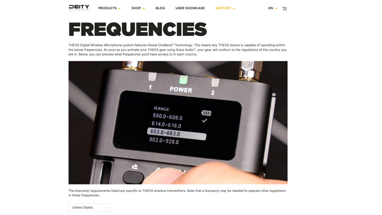 Deity frequencies page.