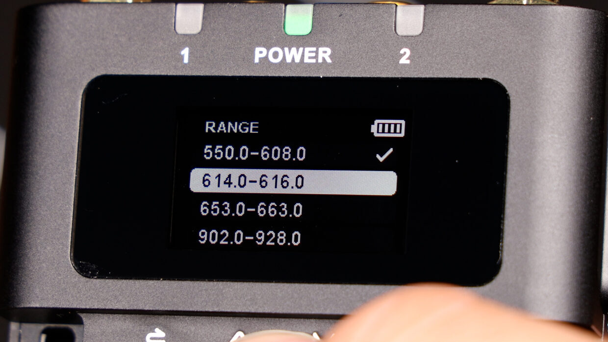Deity Theos menu showing frequency blocks