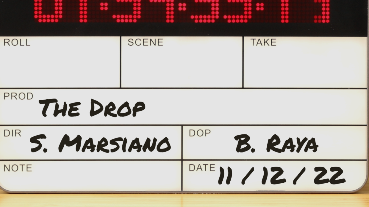 Deity TC-SL1 timecode slate with sections filled out.