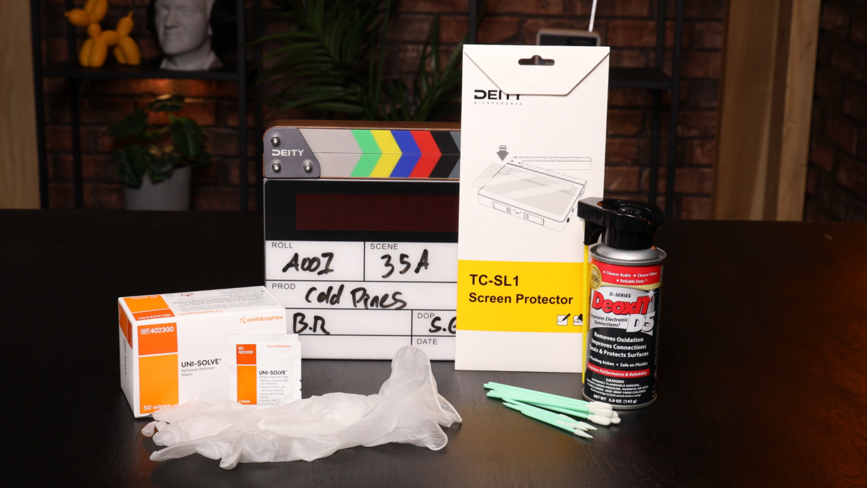 Deity TC-SL1, screen protector, Uni-solve wipes, DeoxIT. Slate maintenance.