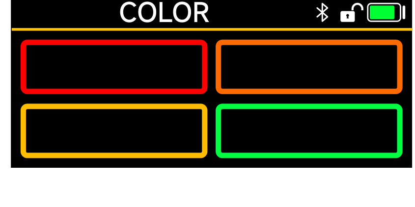 PR-2 COLOR selection with red, orange, yellow, and green markers