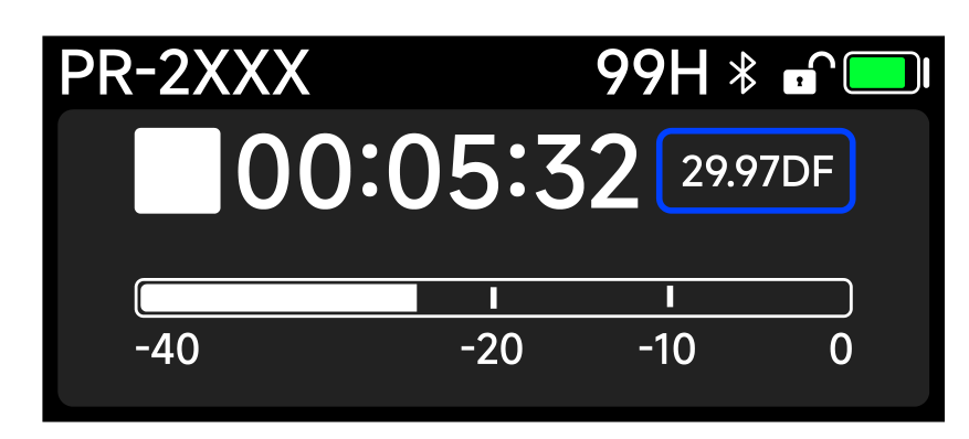 PR-2 ready to record with the standby timer and UV meter