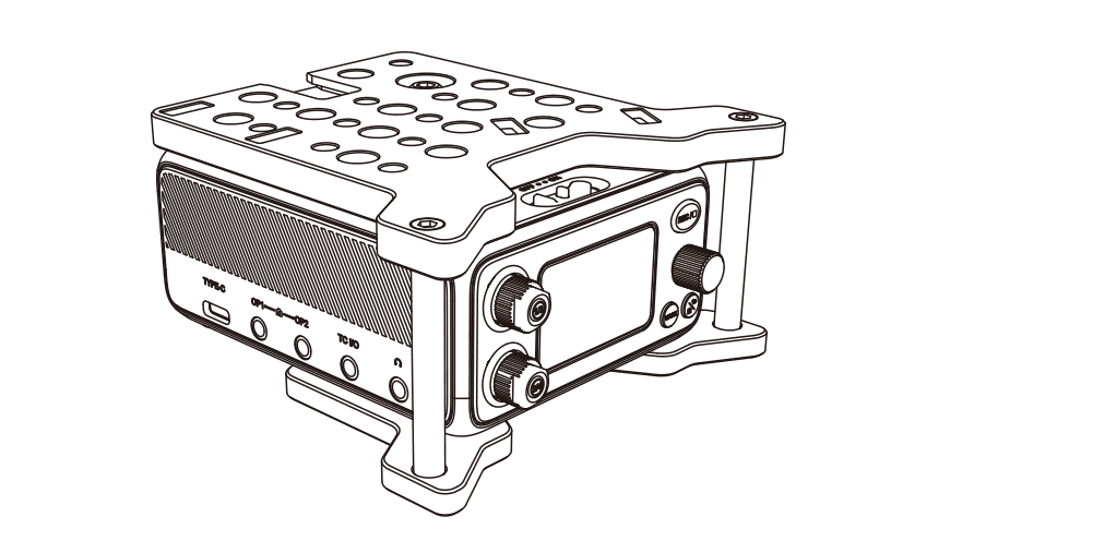 PR-4 mounted in the DEITY microphone stand accessory cage
