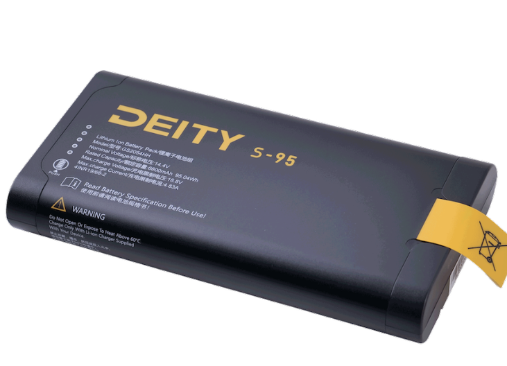 Deity S-95 Smart Battery, a 95Wh V-mount style lithium-ion battery pack
