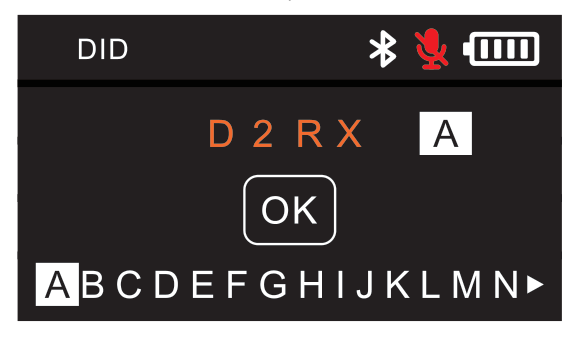 D2RX DID rename screen editing the name D2RX with a character picker A to N