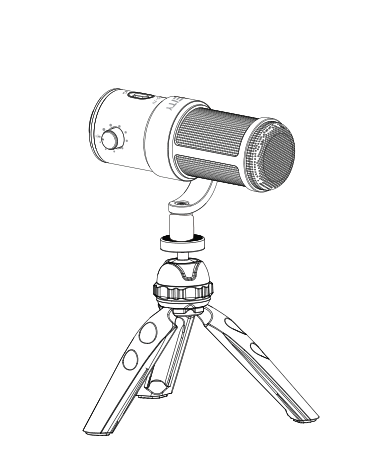 VO-7U mounted on the included desktop tripod
